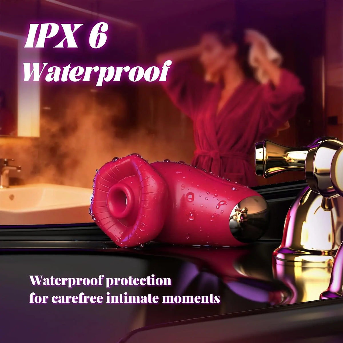 Hotjiji IPX6 waterproof suction vibrator for intimate pleasure and easy cleaning