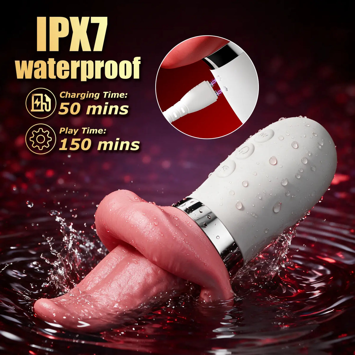 Hotjiji IPX7 waterproof male masturbator with rechargeable vibration function