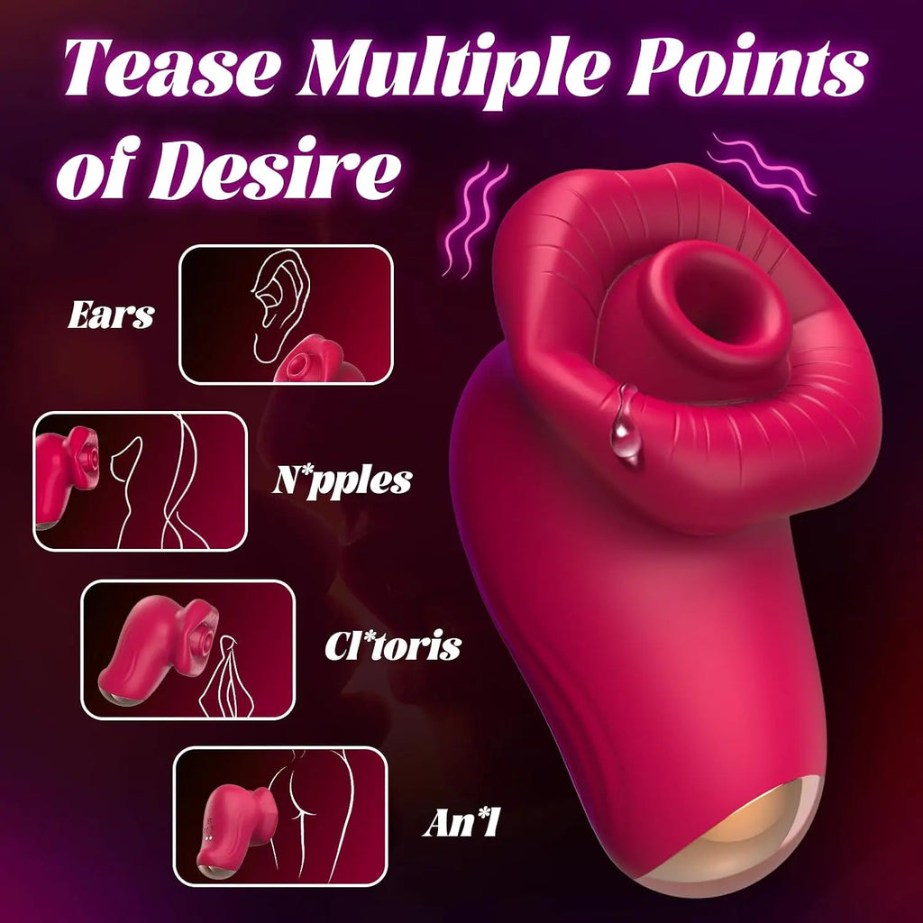 Hotjiji clitoral suction stimulator with multiple pleasure stimulation points