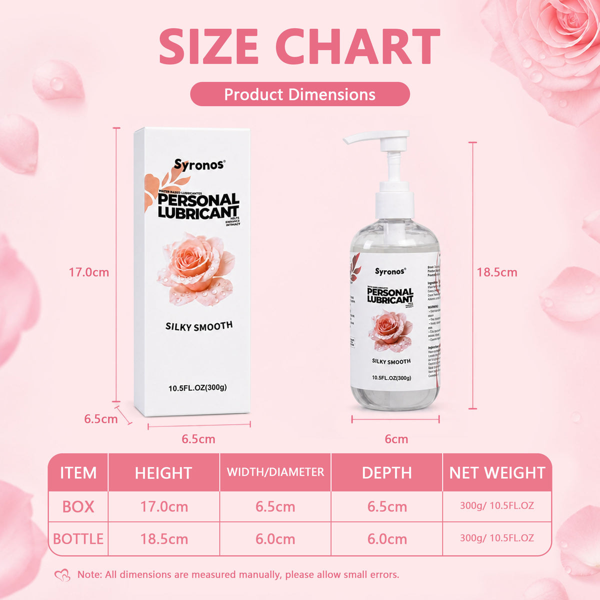 Hotjiji personal lubricant bottle size guide with convenient portable packaging
