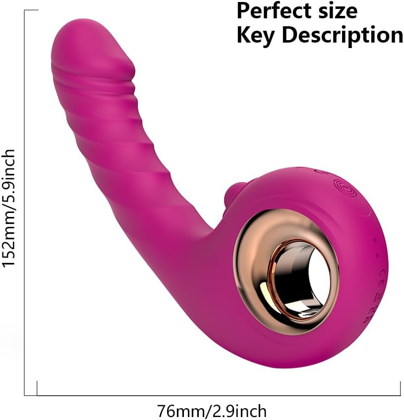 Hotjiji rabbit vibrator size guide with ergonomic design and comfortable flexible silicone texture