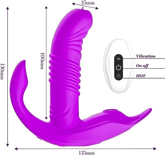 Hotjiji rabbit vibrator size specifications with ergonomic curved design and flexible silicone texture