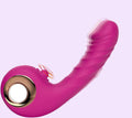 Hotjiji rabbit vibrator with dual stimulation design and curved G spot stimulator for enhanced pleasure