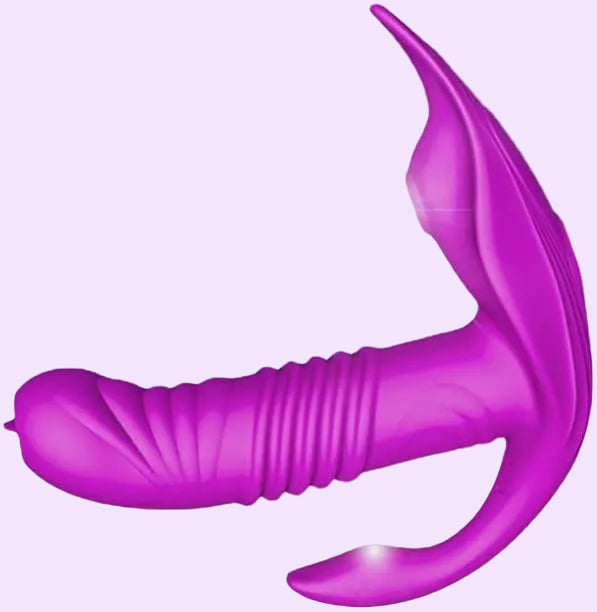 Hotjiji rabbit vibrator with dual stimulation design for G spot and clitoral pleasure with body safe silicone