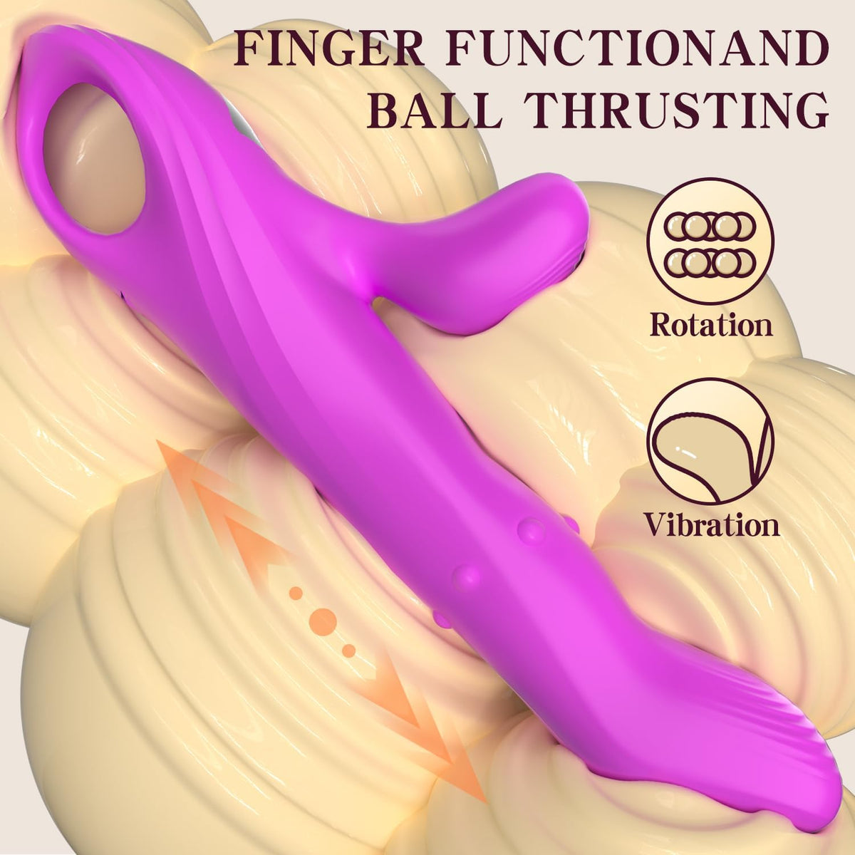 Hotjiji rabbit vibrator with finger-like thrusting function and powerful vibration modes