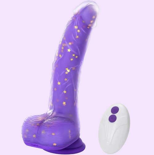 Hotjiji realistic dildo vibrator with suction cup base and remote control