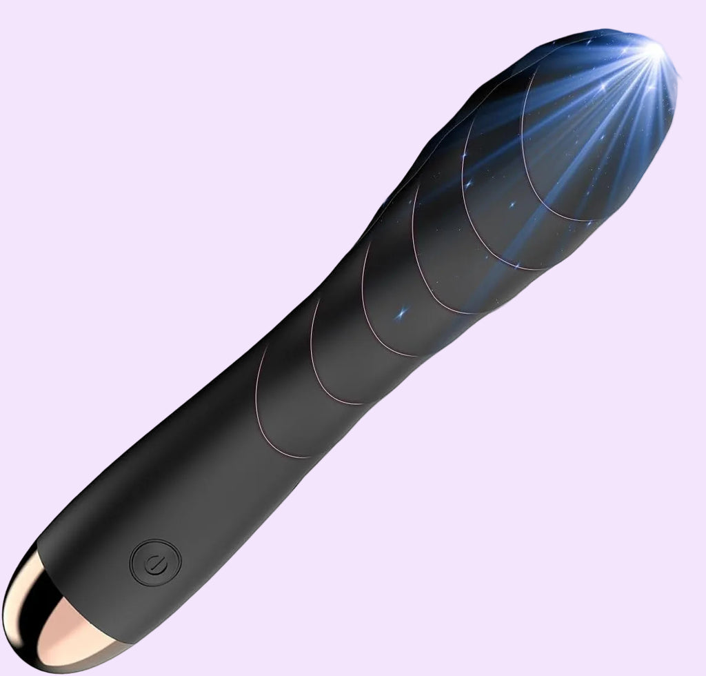 Hotjiji thrusting vibrator with 3 in 1 stimulation design and realistic textured silicone body