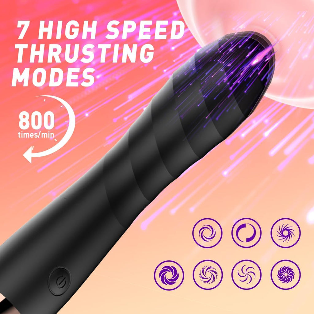 Hotjiji thrusting vibrator with 7 high speed vibration modes and adjustable intensity settings